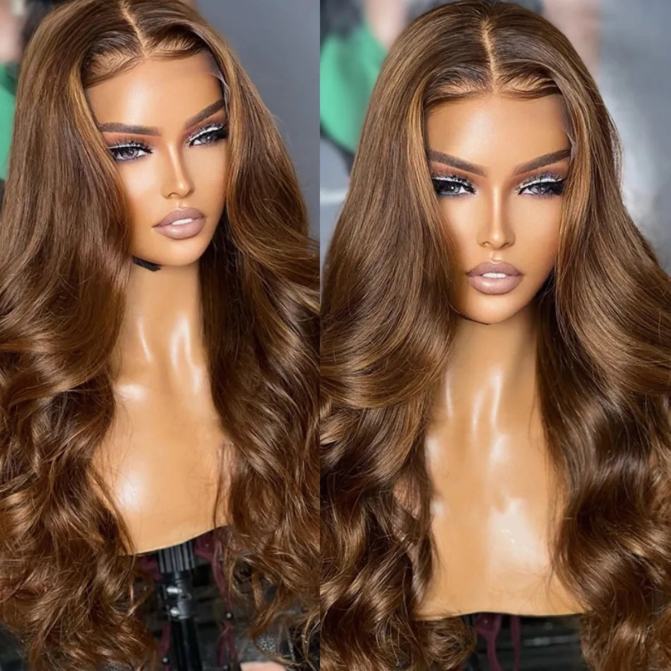 Chocolate Brown 13x4 Lace Front Human Hair Wig