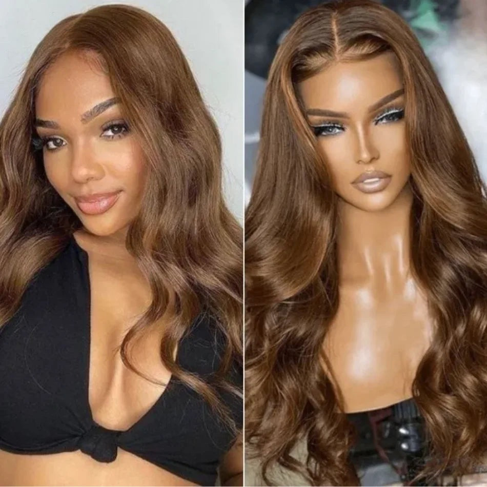 Chocolate Brown 13x4 Lace Front Human Hair Wig