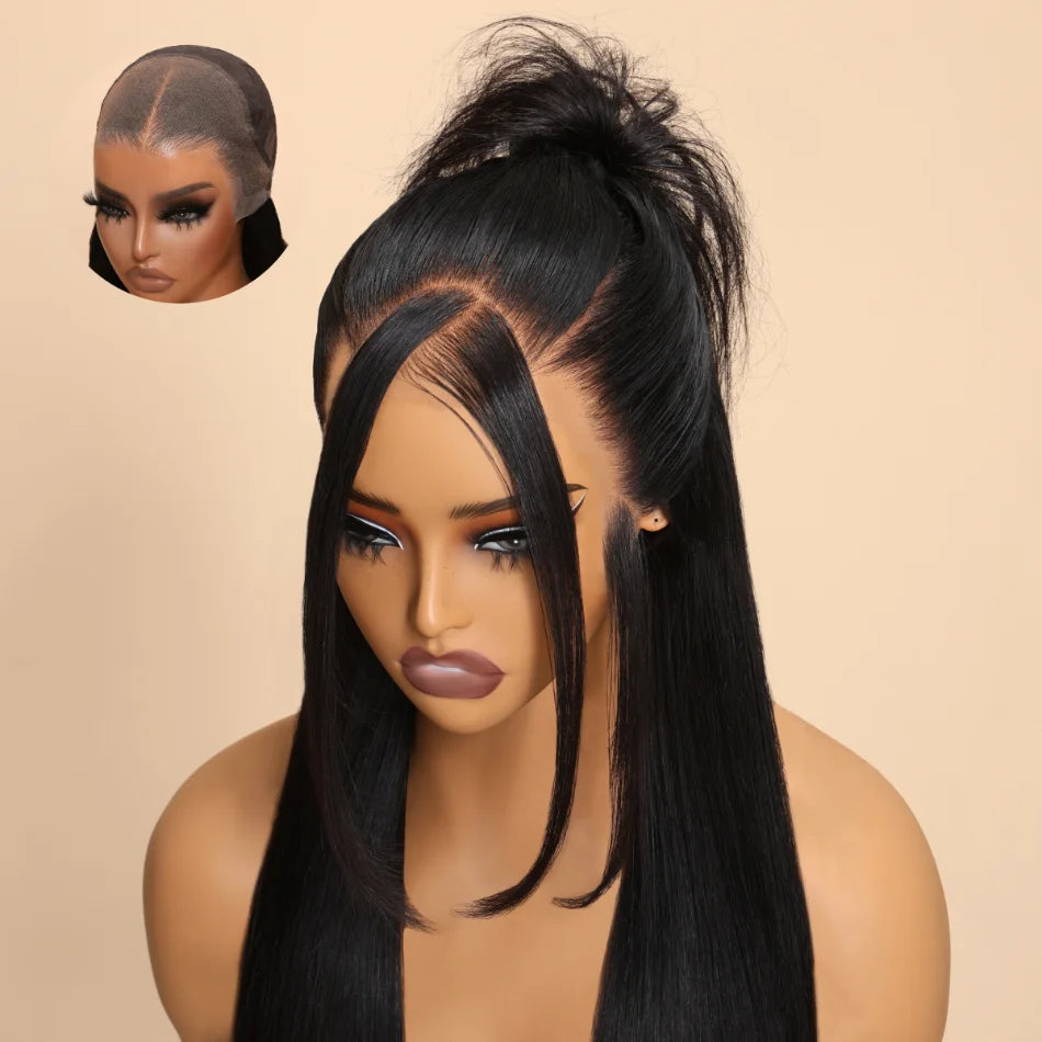 13x4 Frontal 3D Dome Cap Glueless Wig Full Frontal Human Hair Wig